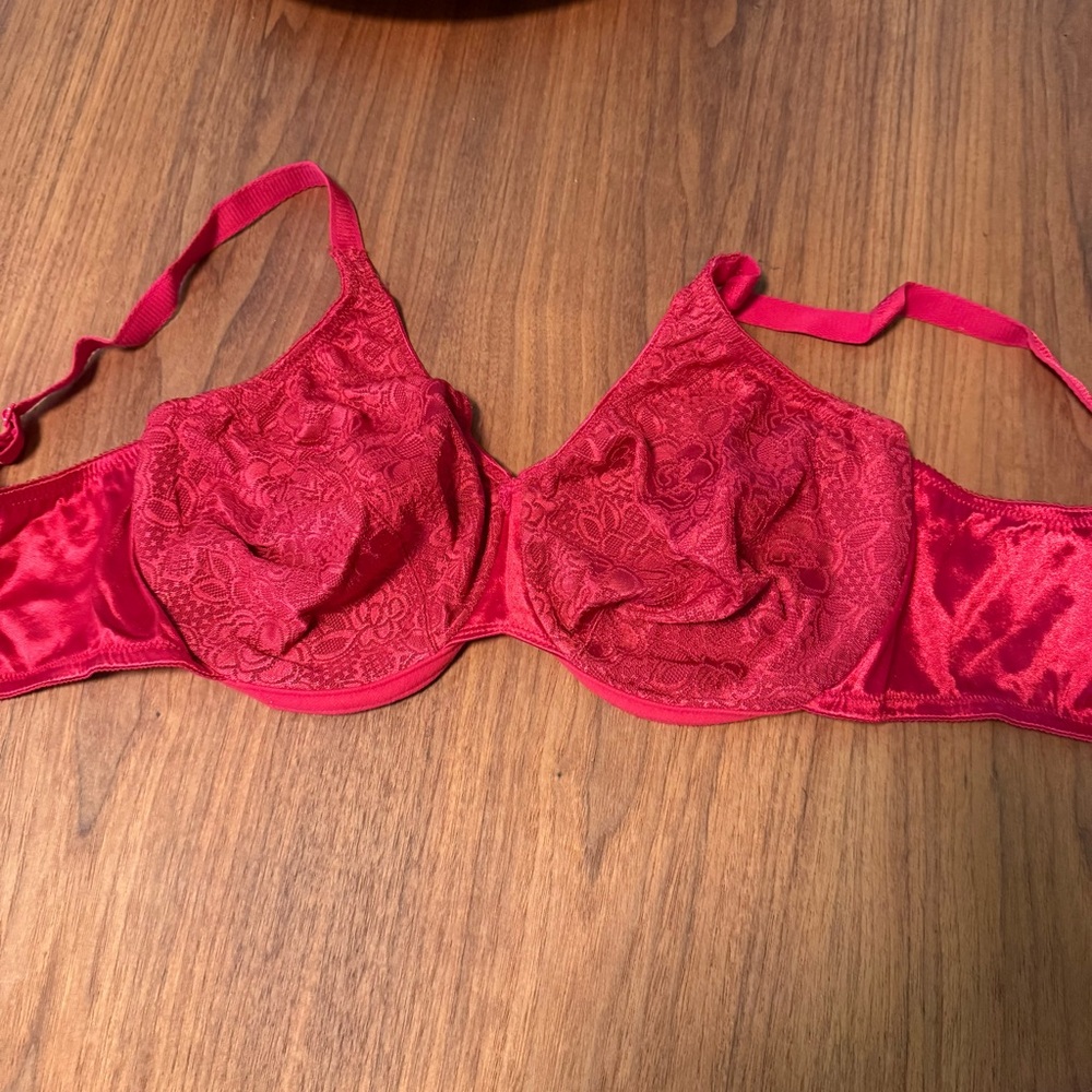 Vintage Vanity Fair Red Bra 38D